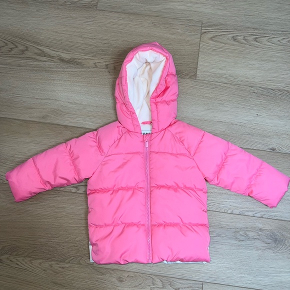 Pink Rainbow Puffer Jacket - Picture 2 of 3